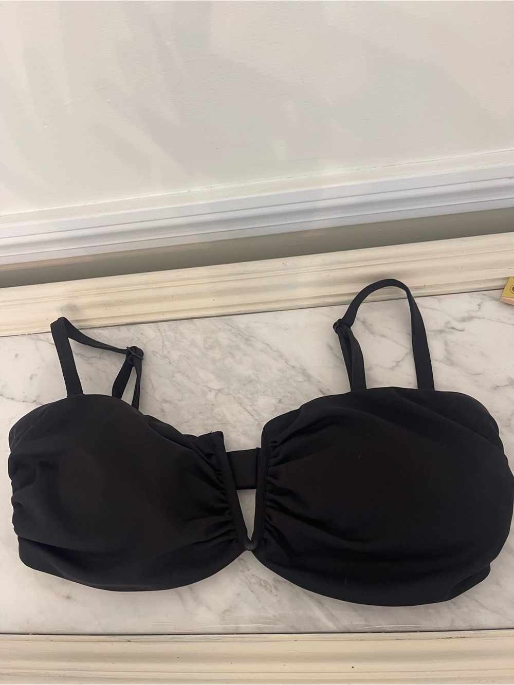 Black TA3 Convertible Bandeau Bra with Removable Straps